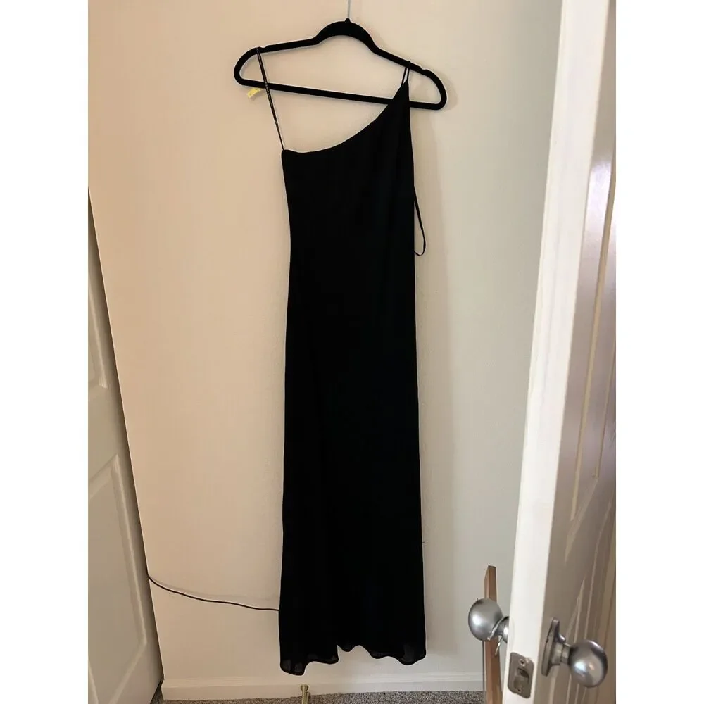 VTG ARIANNA by Rachel Kaye Women's 6 Y2K Prom‎ Dress whimsigoth black/metallic